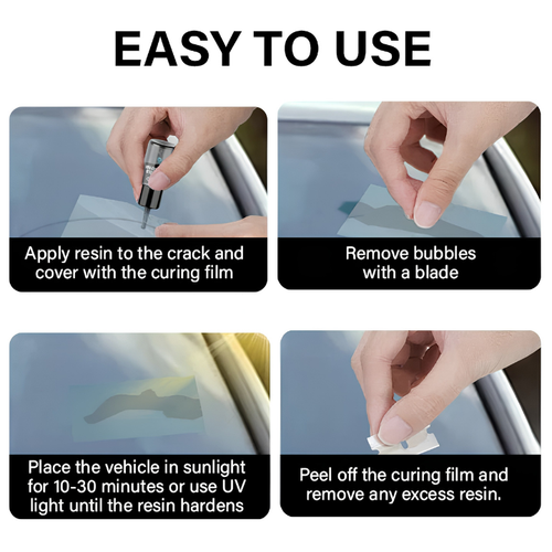 Homvella GlassFix — Windshield Chip & Crack Repair Kit